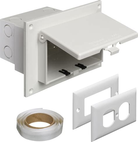 arlington recessed electrical outlet mounting box|single gang weatherproof outlet box.